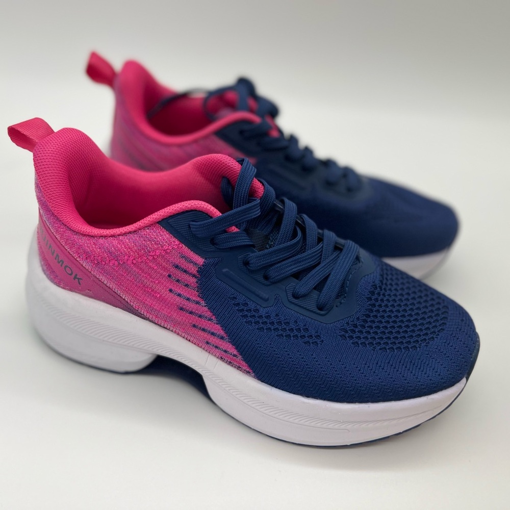 QUINMOK Womens Walking Shoes Non-Slip Tennis Sneakers Mesh Athletic Runn…
